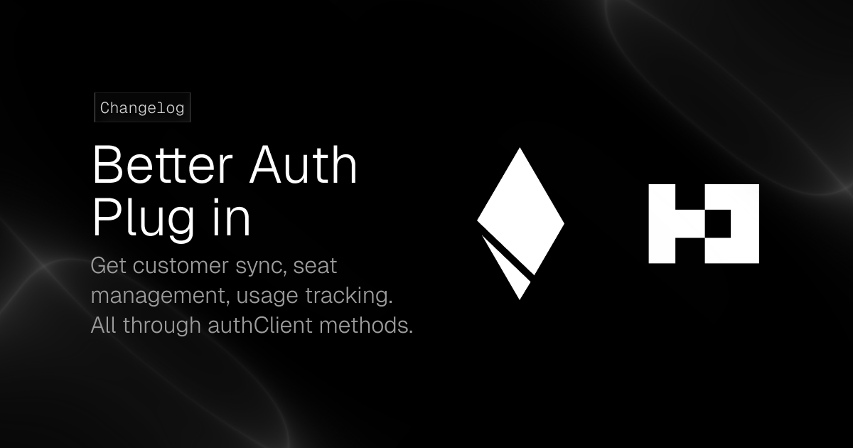 Plugin de Better Auth - Commet Changelog | Commet