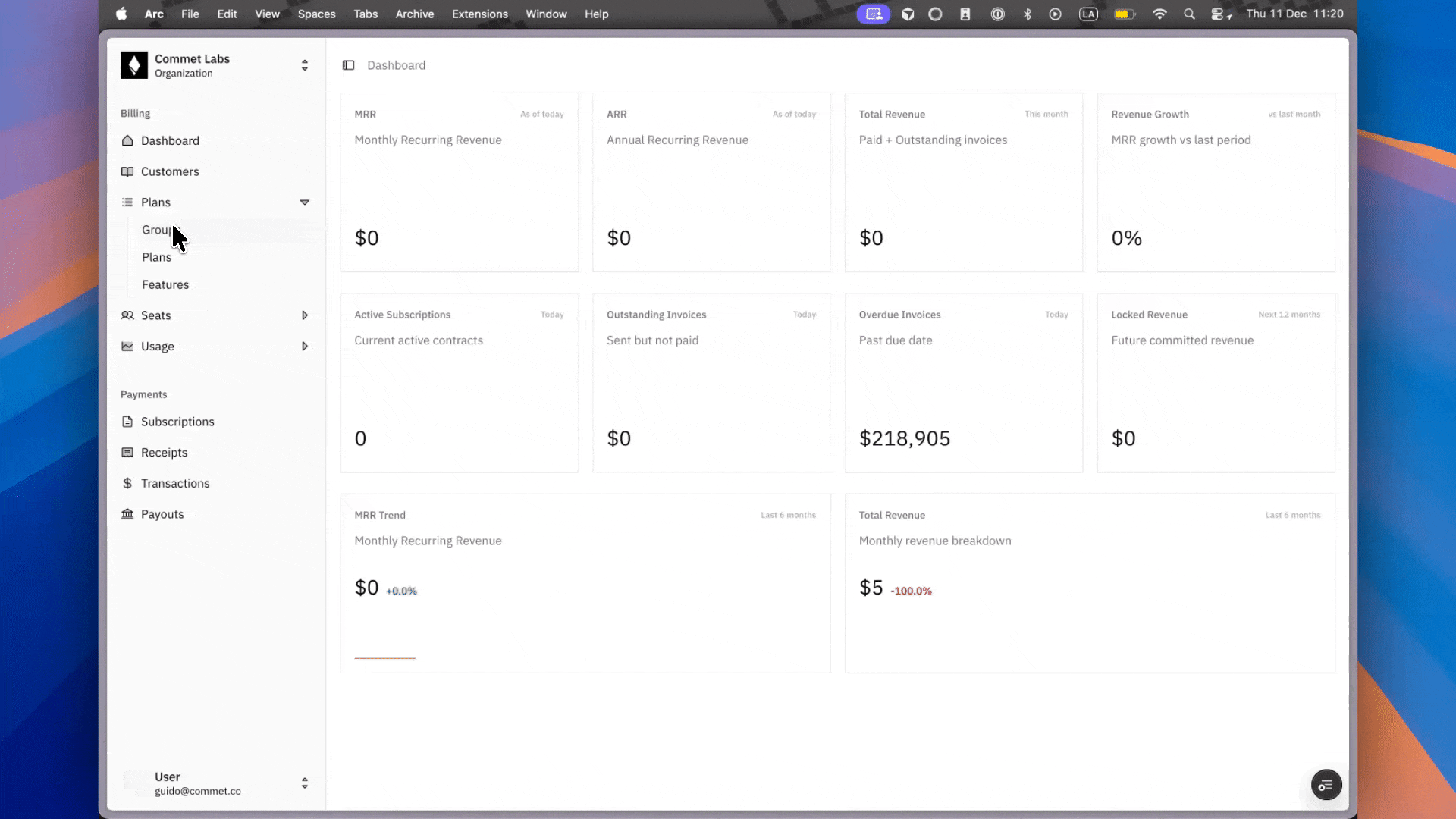Plans and features demonstration